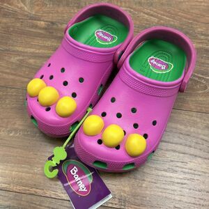 Crocs Kids' Barney Classic Clog Limited Edition Big Kids Size J5 New With‎ Tags